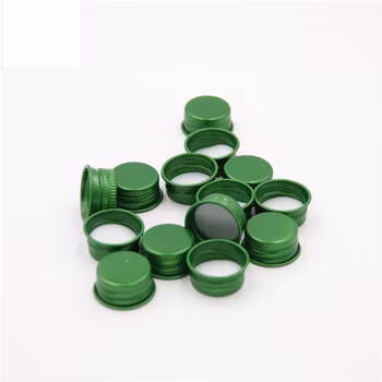 폼 라이너가 포함된 24mm 실버 알루미늄 나사 상단 캡